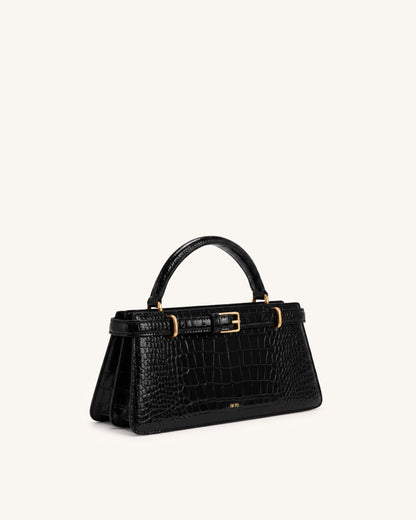 Elena Classic Top Handle Bag - Navy