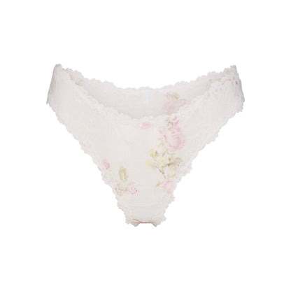 Stretch Lace Dipped Thong