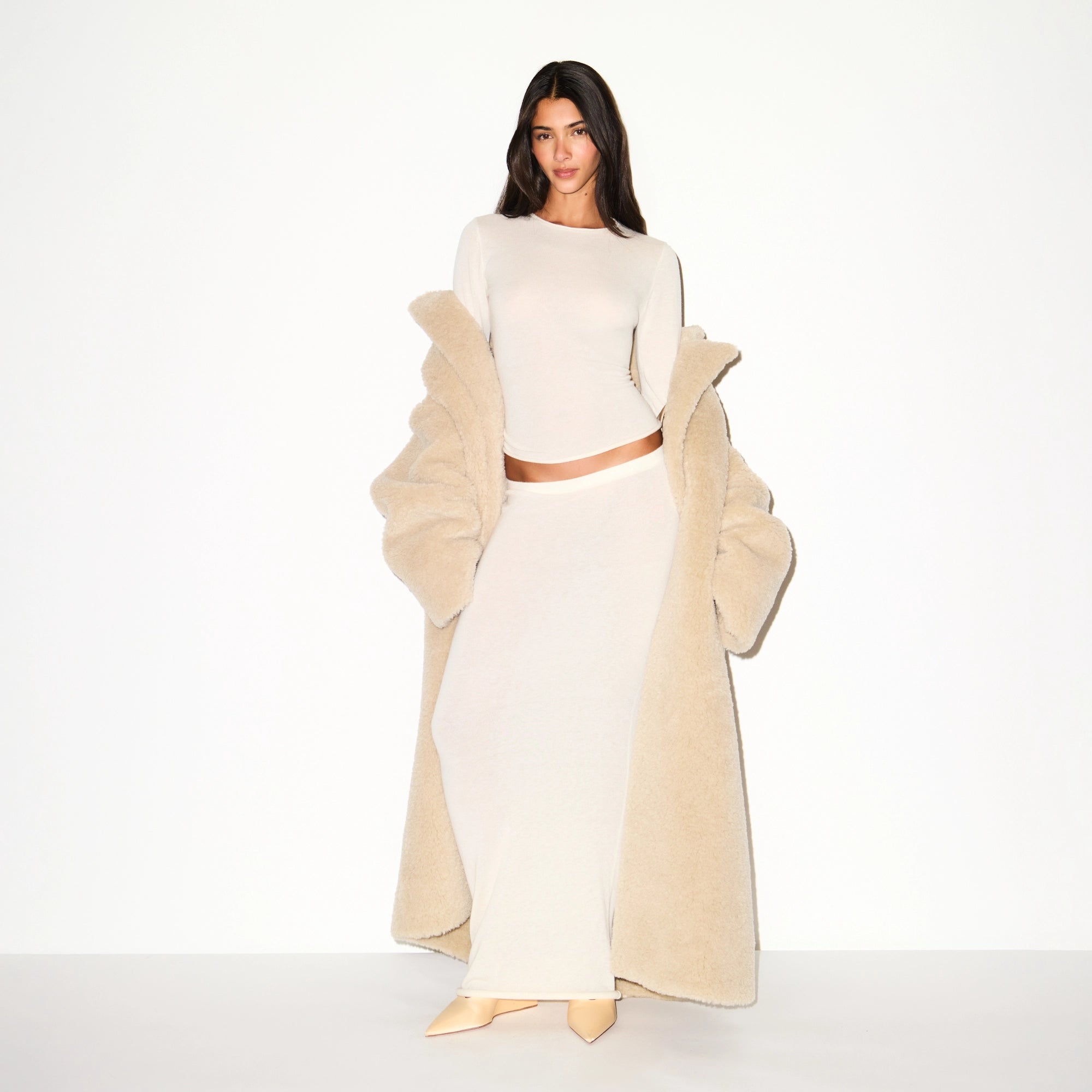 Faux Fur Oversized Long Coat