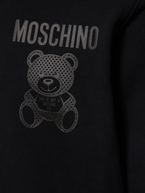 Moschino Teddy print organic cotton hoodie