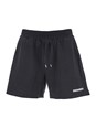 Dsquared2 Black Bermuda with Elastic Waist and Drawstring and Logo on the Front in Cotton Man