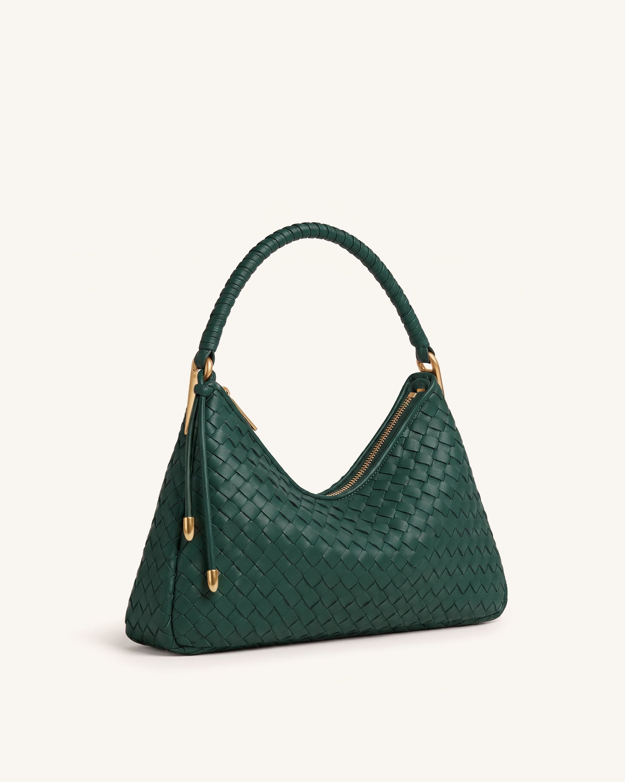Lorena Woven Shoulder Bag - Black