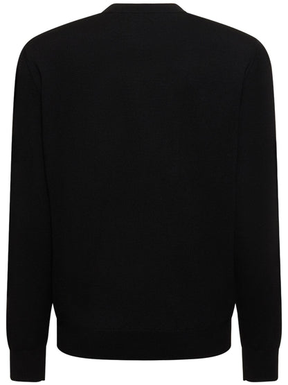 Dsquared2 Dsquared2 Logo jacquard wool blend sweater - Size: S Sweatshirts | Shop From The Mirage