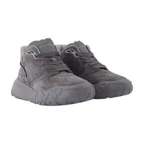 Alexander McQueen Men's New Court Calfskin Sneakers – Grey