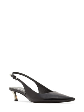 Versace 40mm Leather slingback pumps