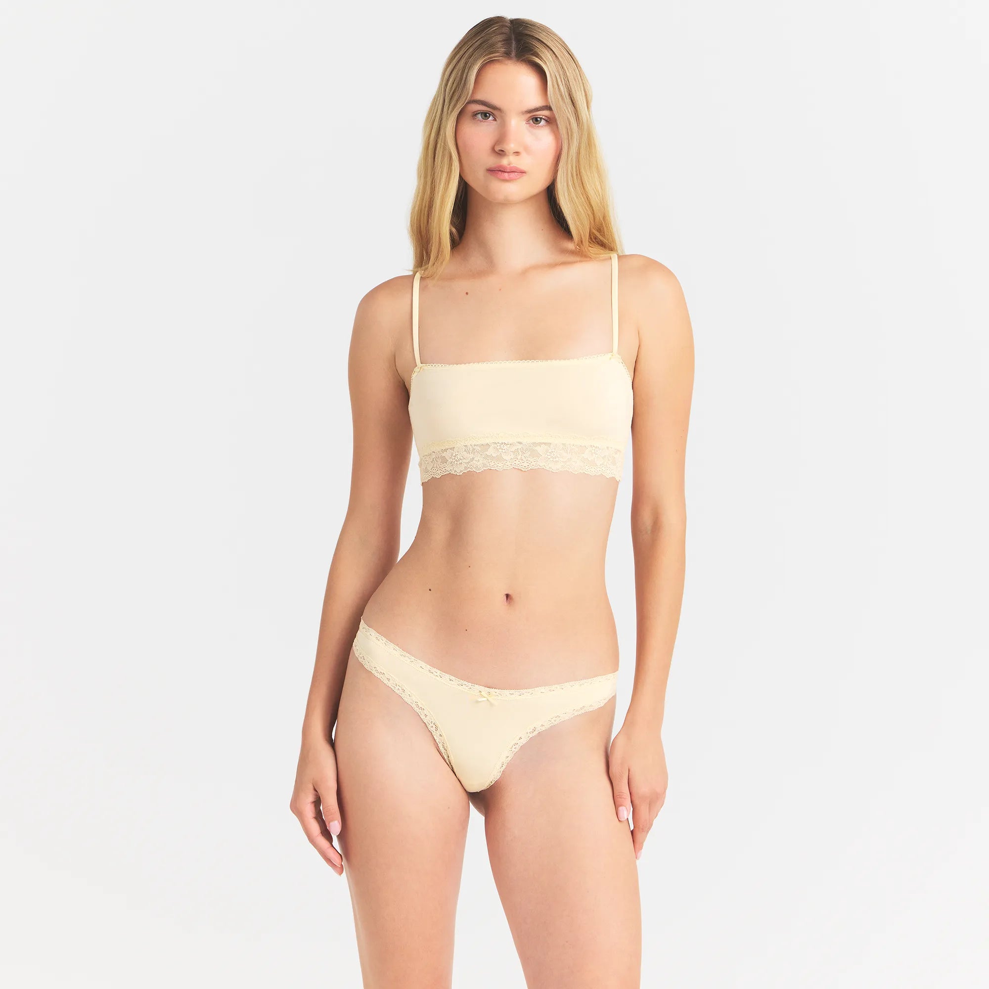 Lightweight Cotton Lace Thong