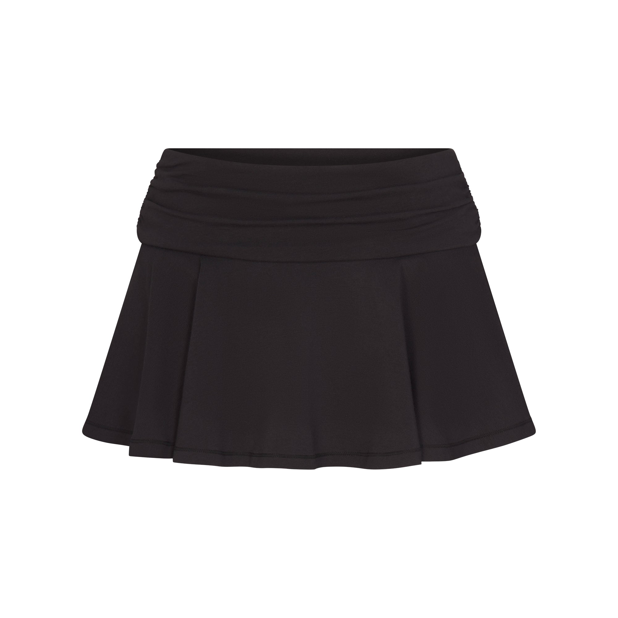 Cotton Jersey Foldover Mini Skort