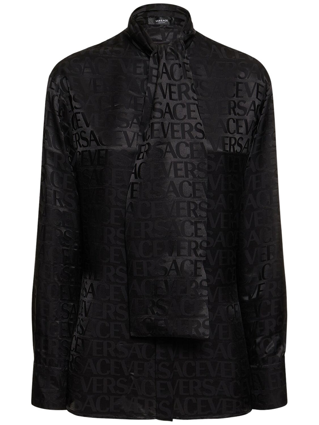 Versace Versace Logo jacquard silk twill shirt w/scarf - Size: XXS Shirts | Shop From The Mirage