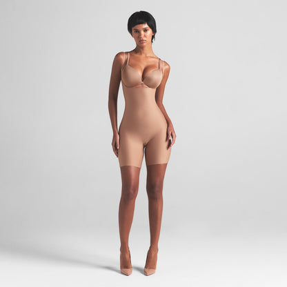 Skims Body Core Sculpt Open Bust Mid Thigh Bodysuit