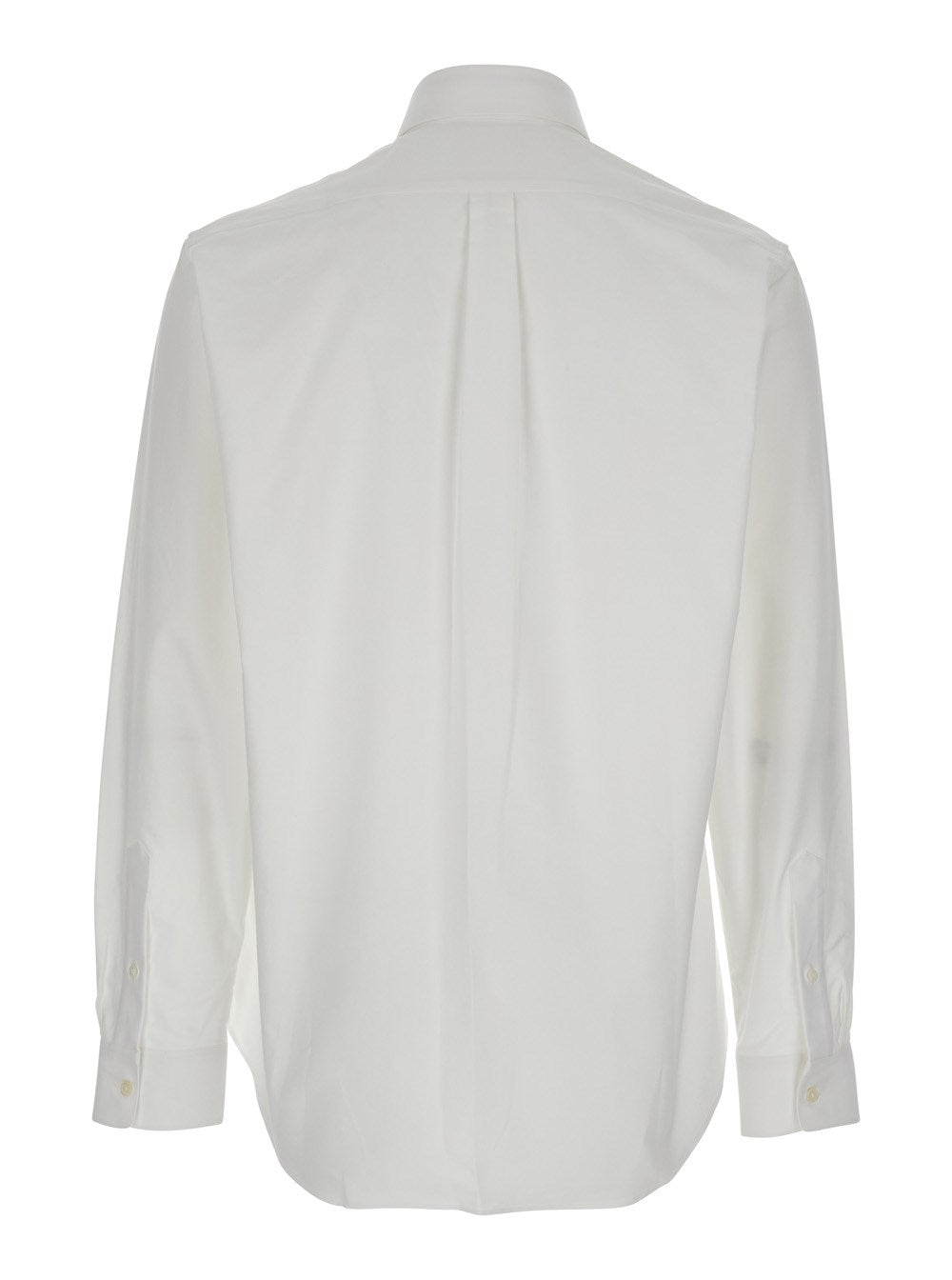 Givenchy White Shirt with Logo Embroidered on the Front in Cotton Man