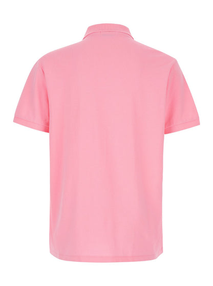 Polo ralph lauren "Regular Fit" Pink Polo Shirt with Pony Detail on the Front in Cotton Piquet Man