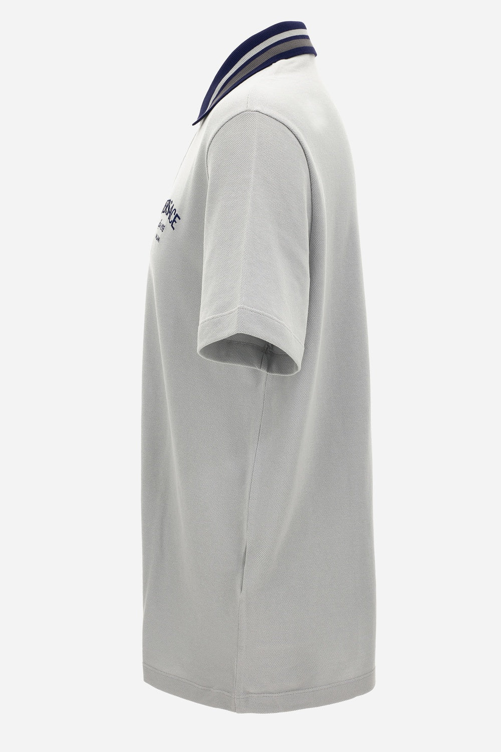 Versace Milano Embroidery Polo In Cotton Piquet