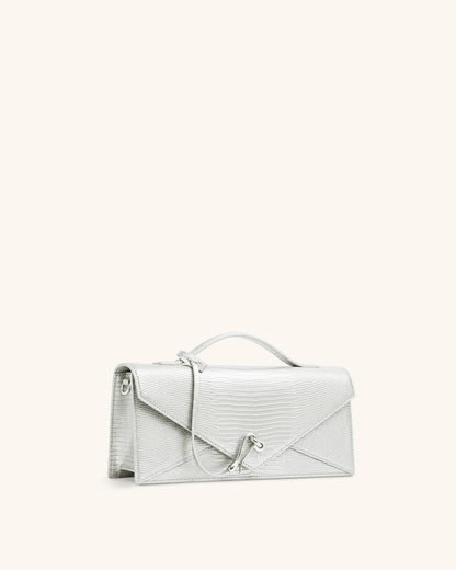 Celeste Envelope Top Handle Bag - Pink Croc