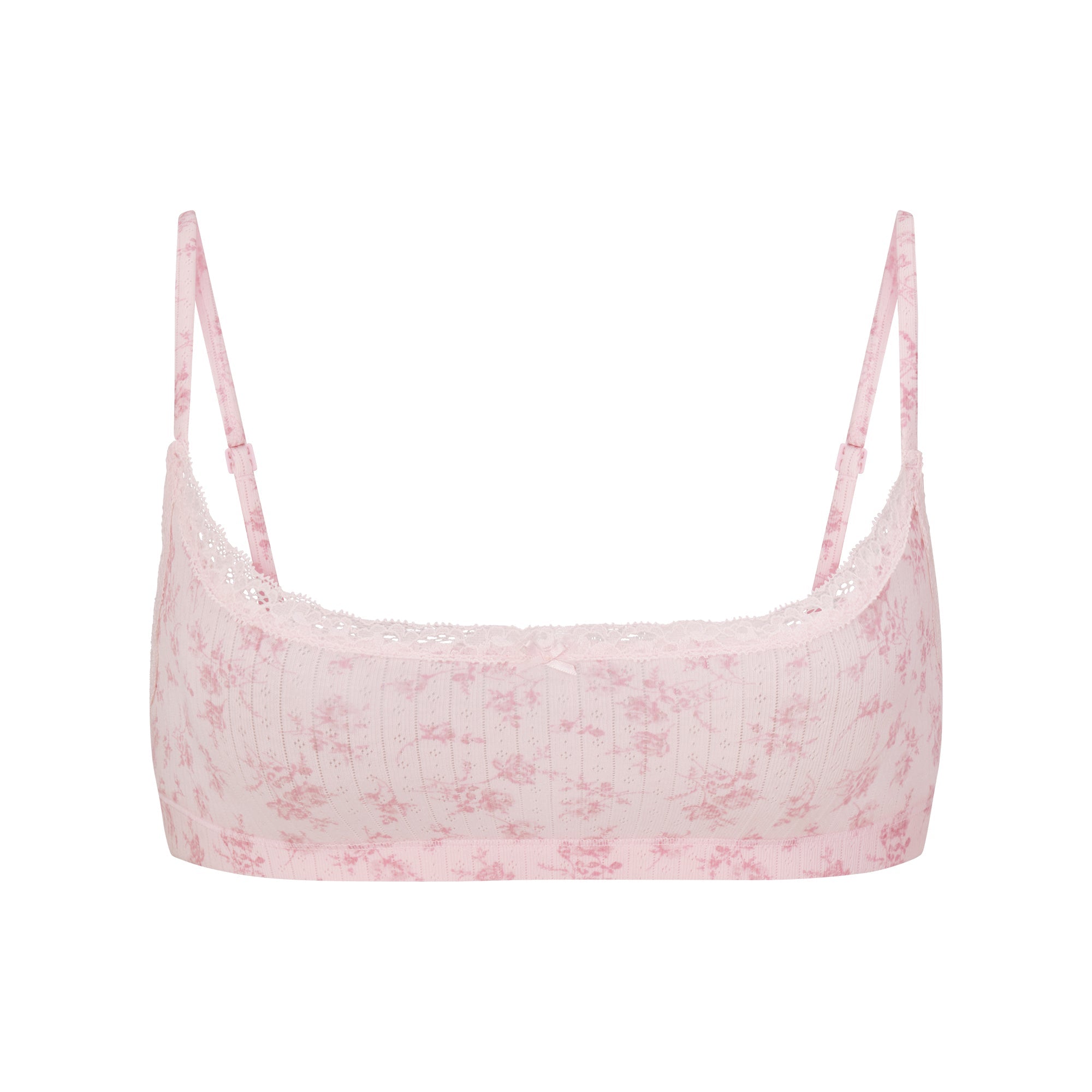 Lightweight Cotton Pointelle Scoop Bralette