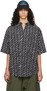 Black & White Printed Shirt