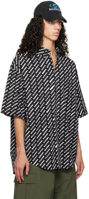 Black & White Printed Shirt