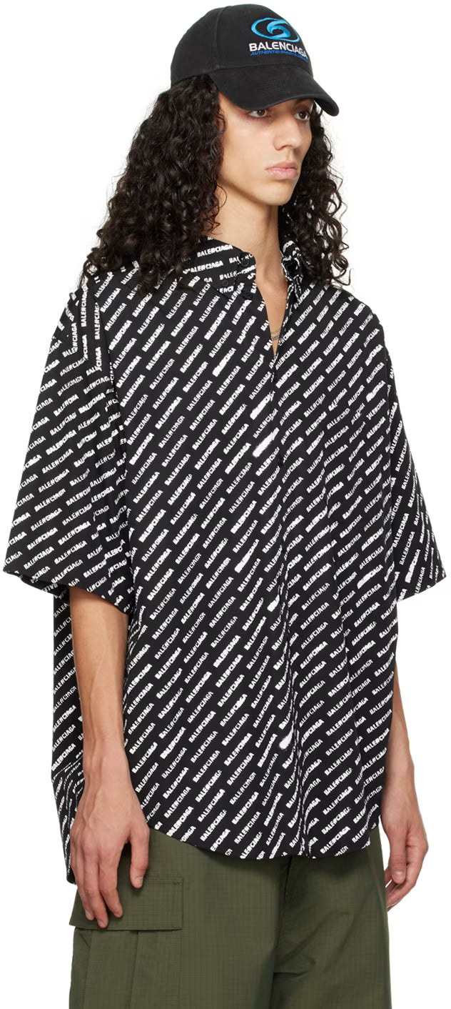 Black & White Printed Shirt