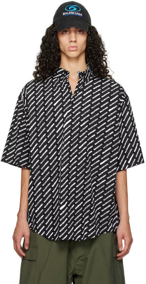 Black & White Printed Shirt