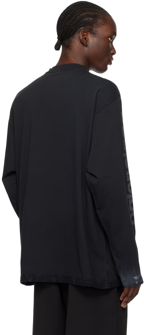 Black Graphic Long Sleeve T-Shirt