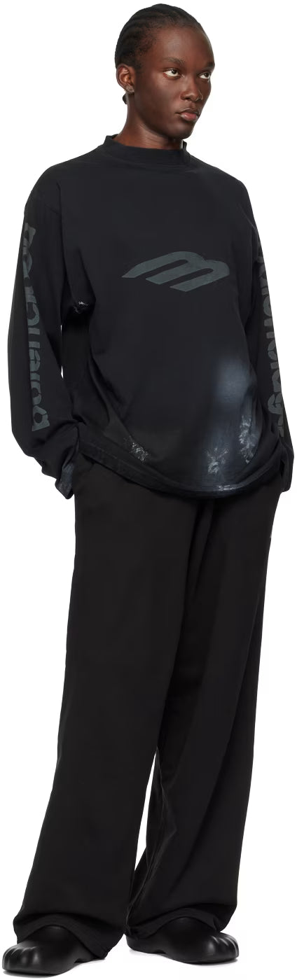 Black Graphic Long Sleeve T-Shirt