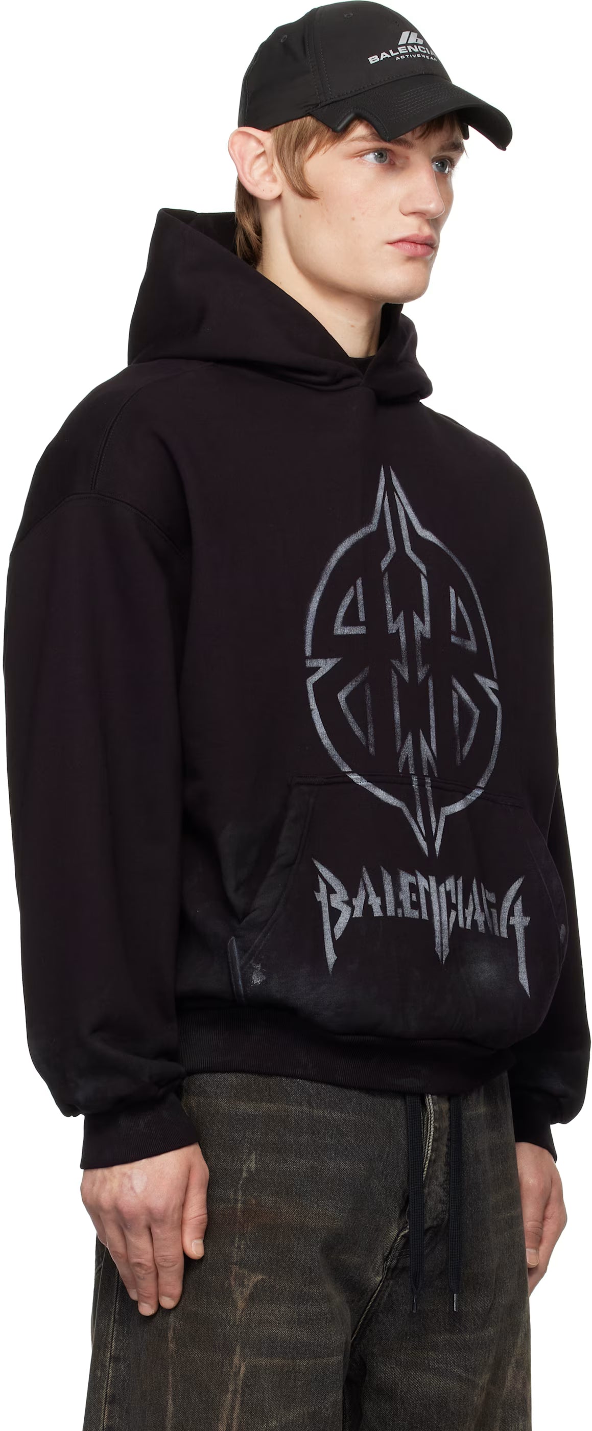 Black Metal BB Stencil Hoodie