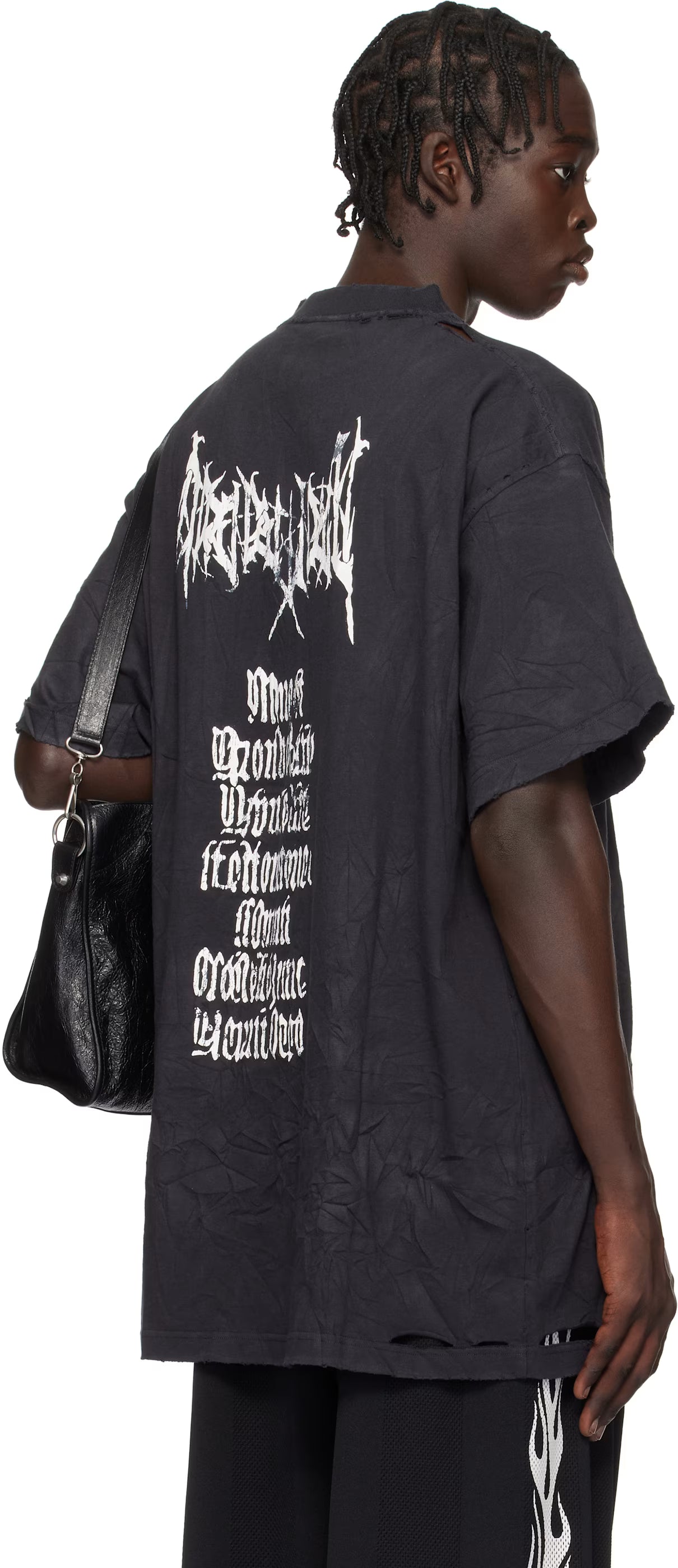 Black Metal Logo Oversized T-shirt