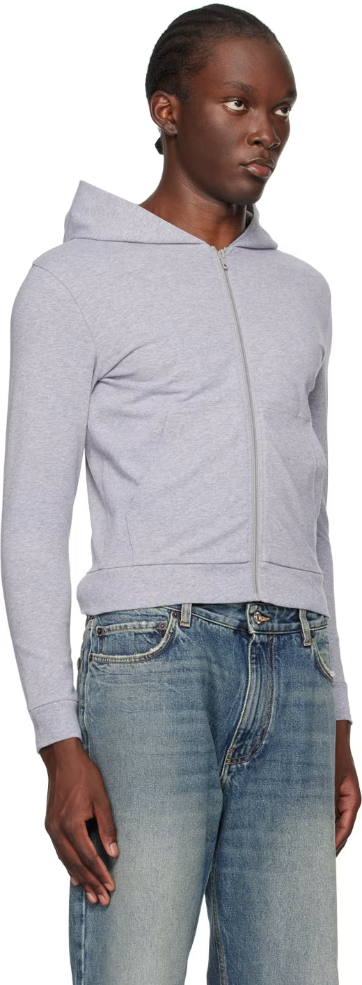 Gray Slim-Fit Hoodie