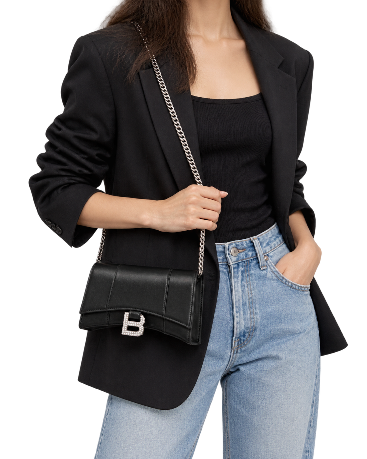 Balenciaga Hourglass chain wallet
