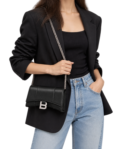 Balenciaga Hourglass chain wallet
