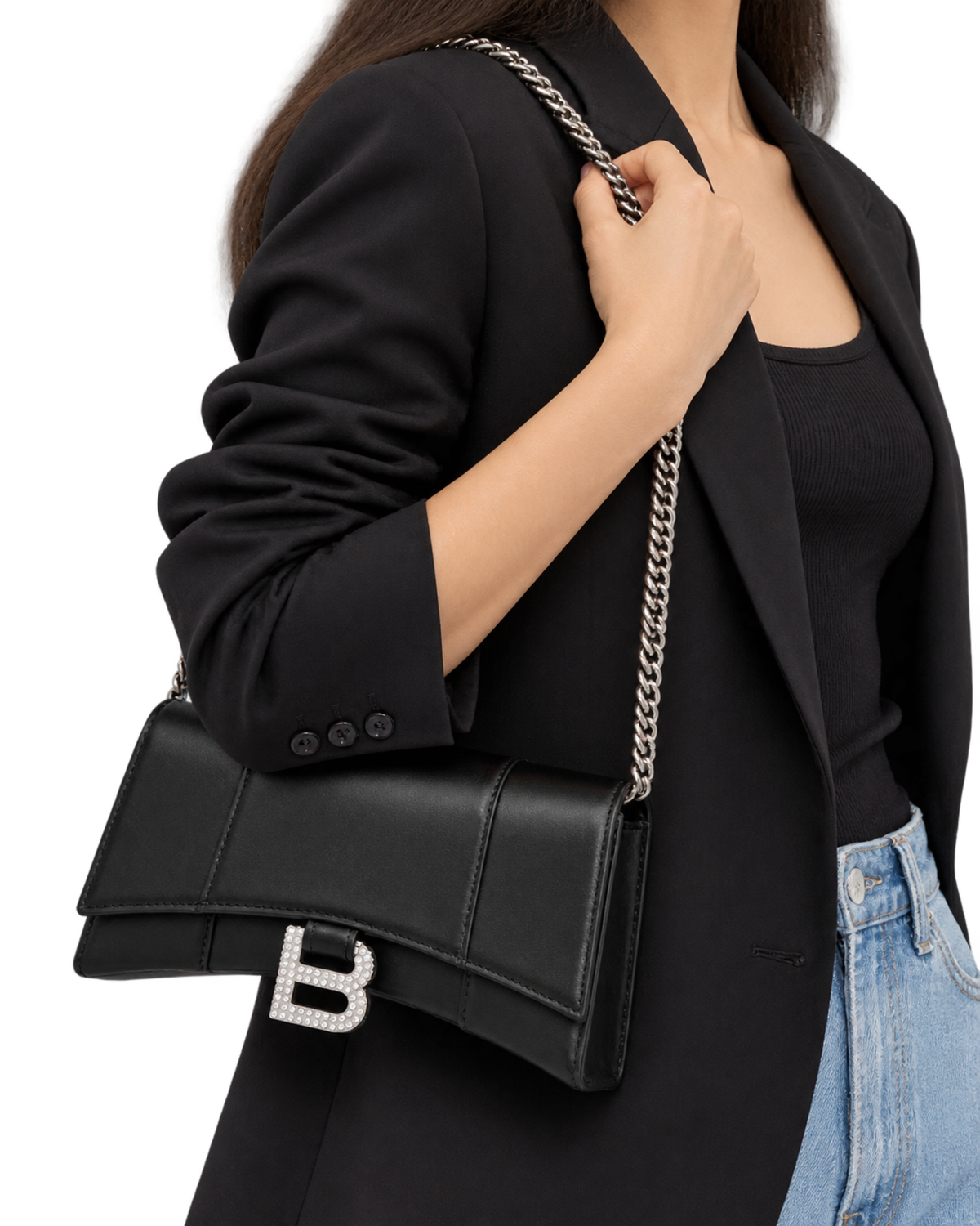 Balenciaga Hourglass chain wallet