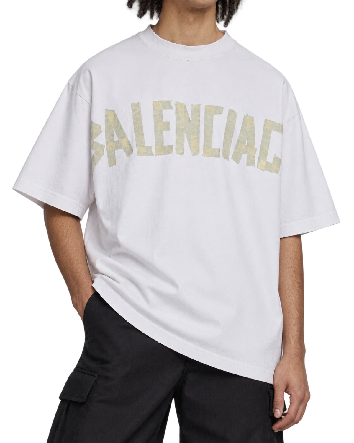 Balenciaga Off-White Tape Type T-Shirt