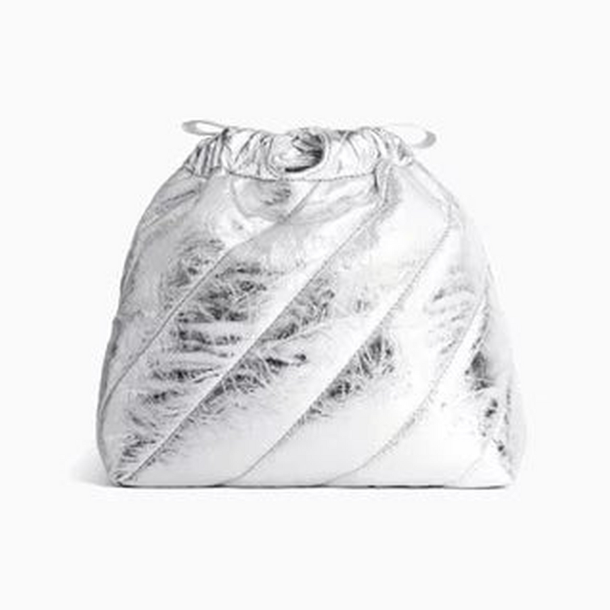 Balenciaga Small Crush Tote Bag in Metallized Leather