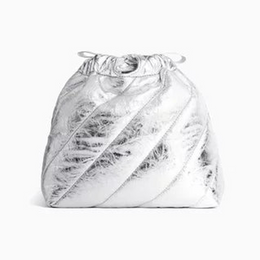 Balenciaga Small Crush Tote Bag in Metallized Leather