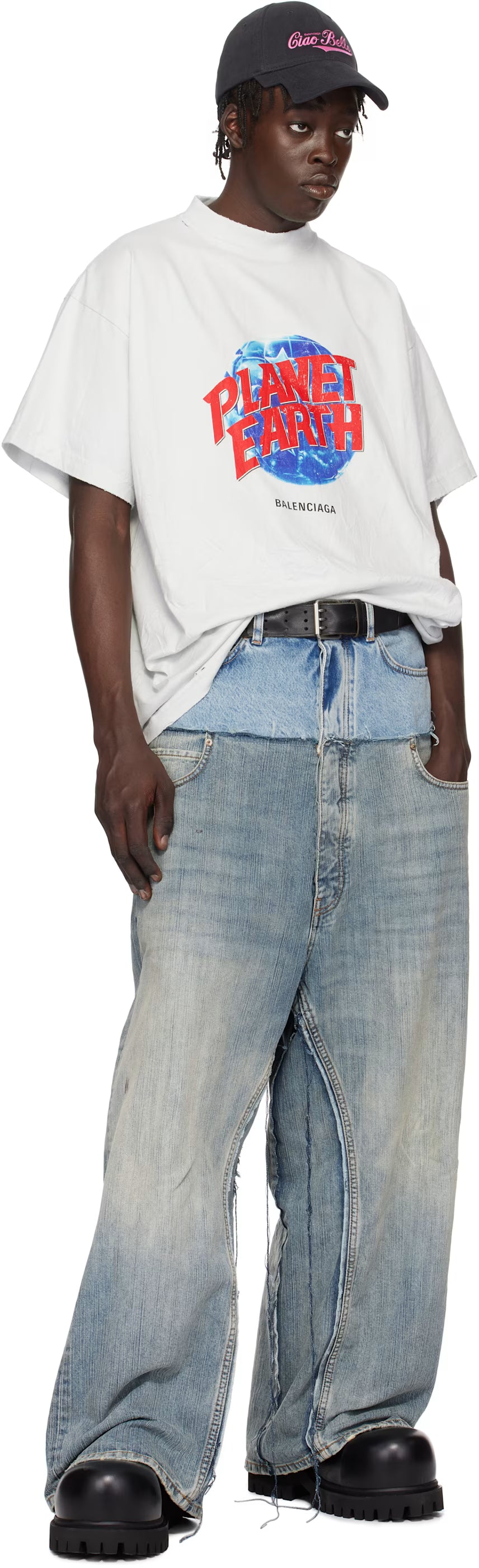 White 'Planet Earth' Oversized T-shirt
