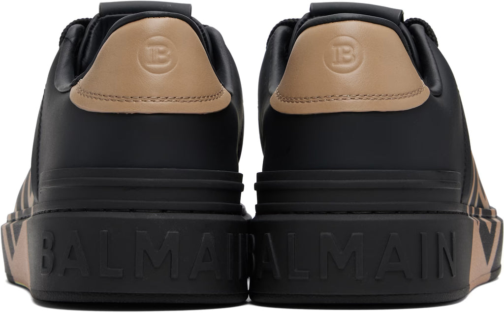 Balmain Black & Tan B-Court Sneaker