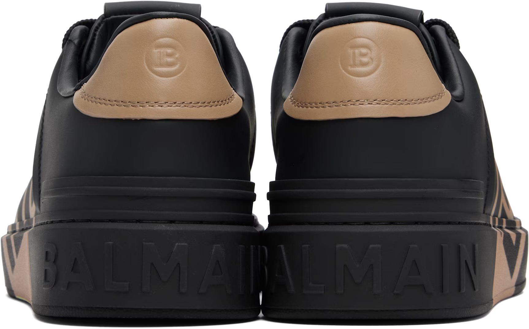 Balmain Black & Tan B-Court Sneaker
