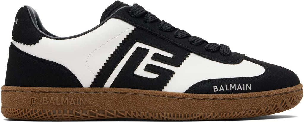 Balmain Black & White Swan Sneakers