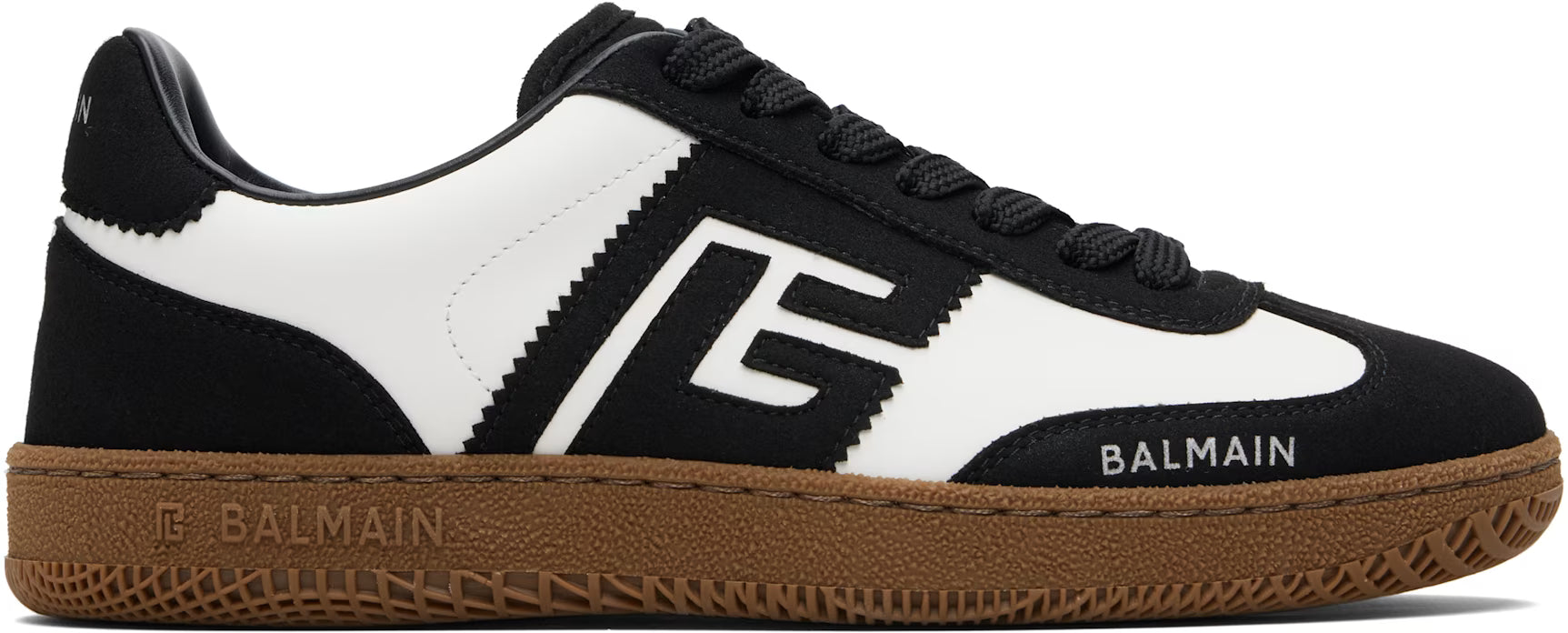 Balmain Black & White Swan Sneakers