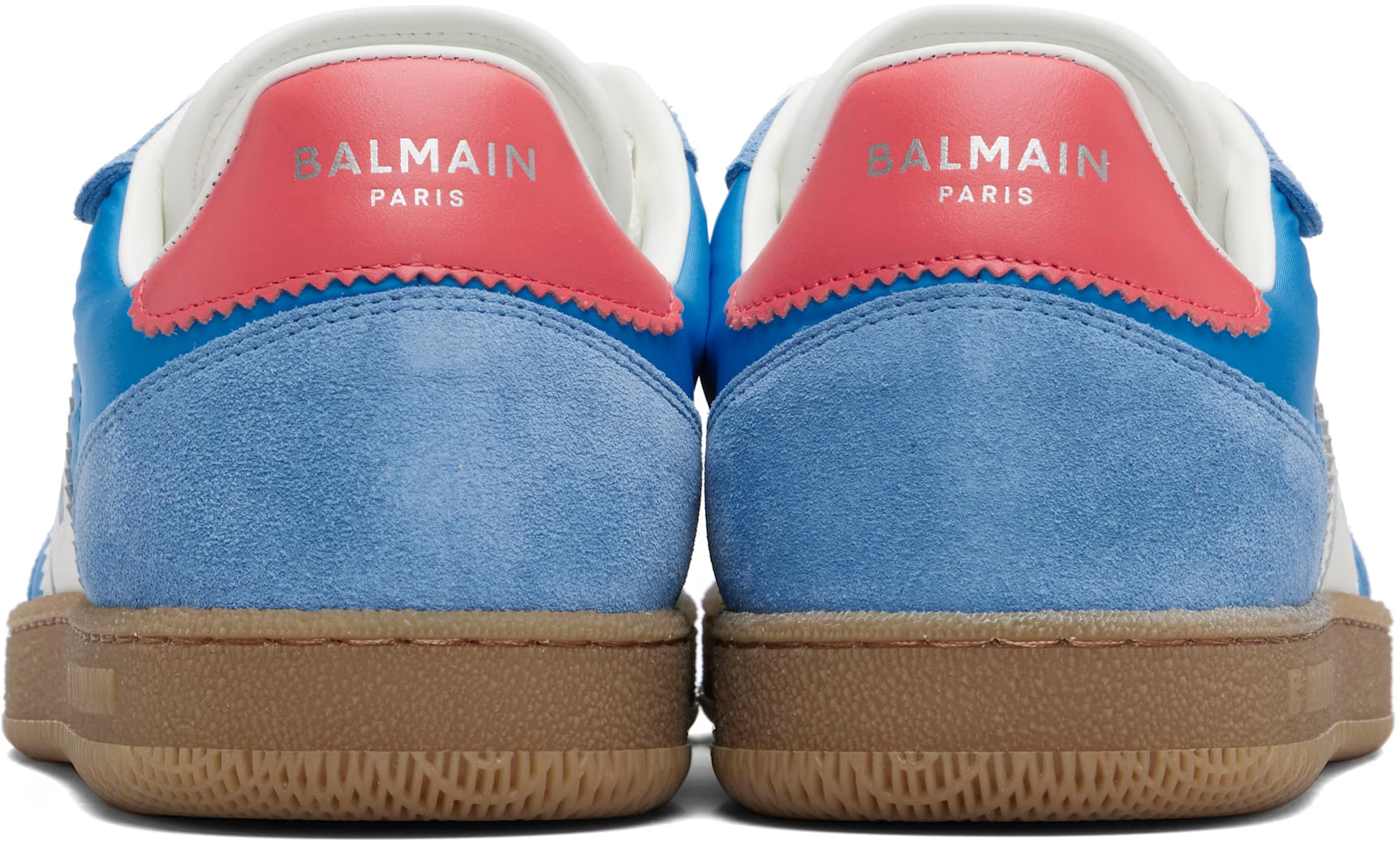 Balmain Blue Swan Suede & Nylon Sneakers