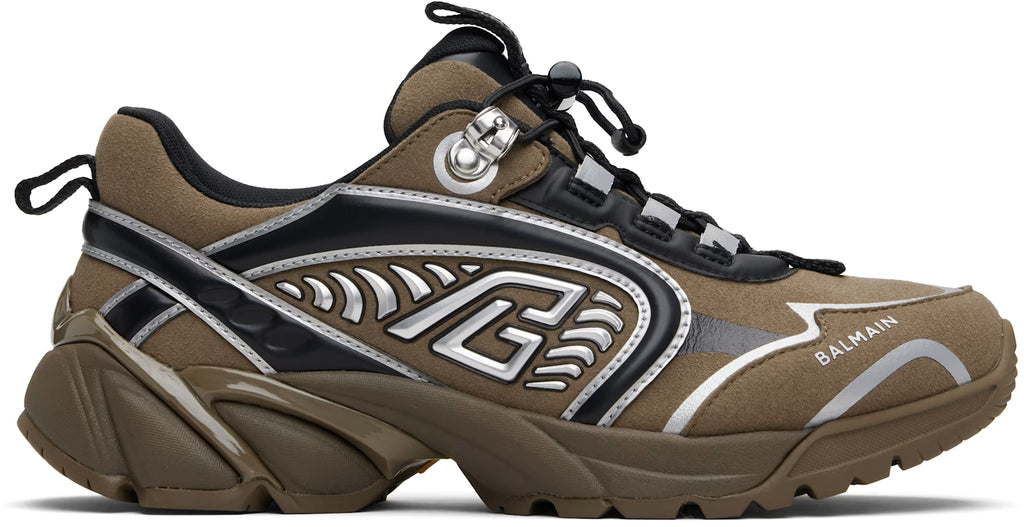 Balmain Khaki Cosmic Dust Sneakers