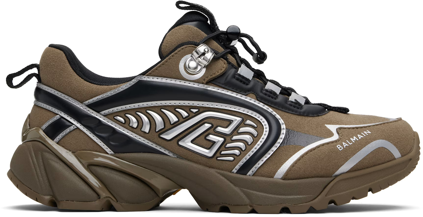 Balmain Khaki Cosmic Dust Sneakers