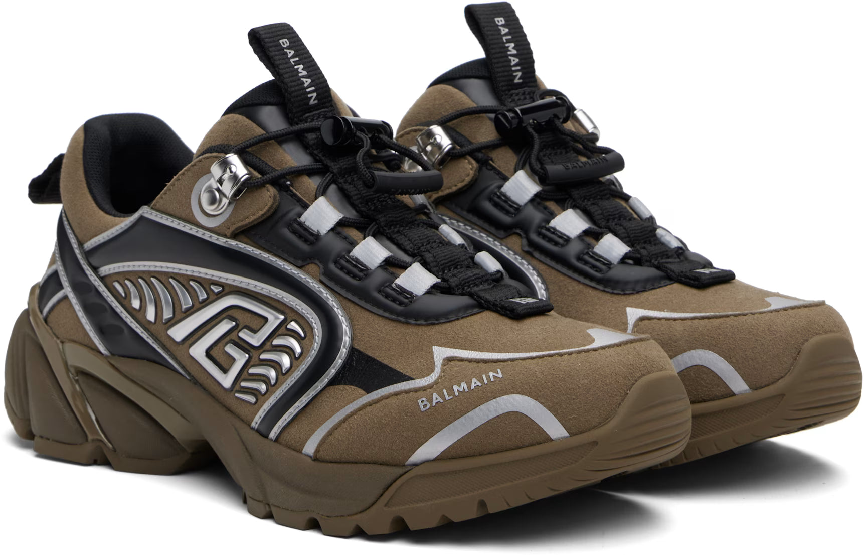 Balmain Khaki Cosmic Dust Sneakers