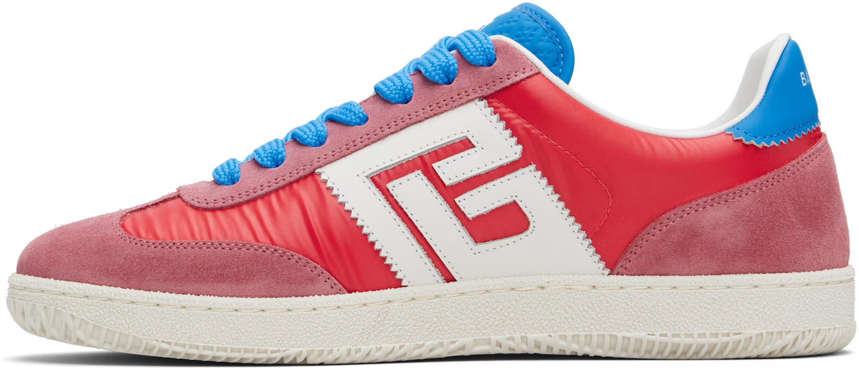 Balmain Red Swan Suede & Nylon Sneakers