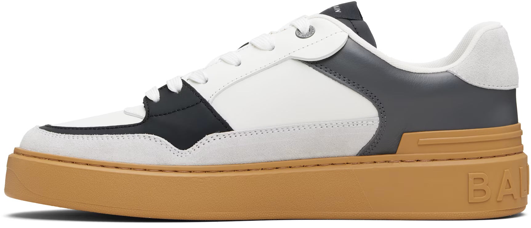 Balmain White & Gray B-Court Flip Sneakers