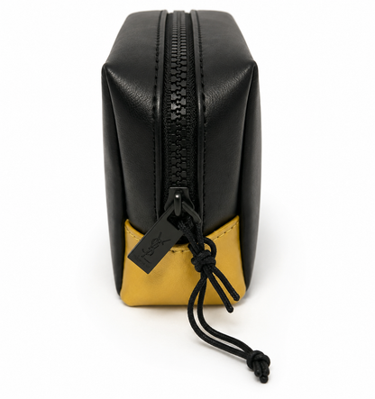 Yves Saint Lauren Beaute YSL black gold Makeup cosmetic Bag Pouch case clutch