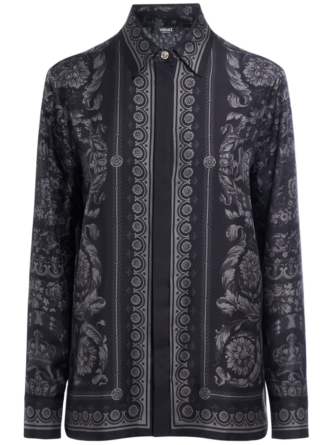 Versace Versace Barocco print silk twill formal shirt - Size: XXS Shirts | Shop From The Mirage