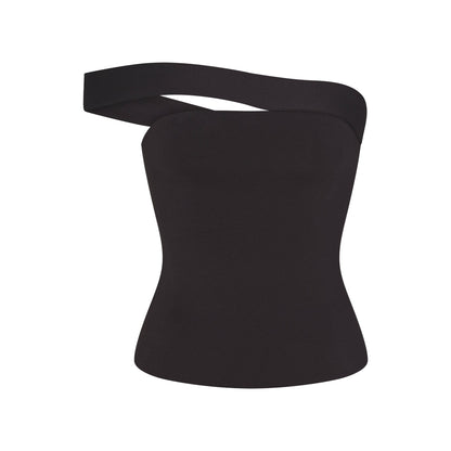 Cotton Jersey Asymmetrical Top