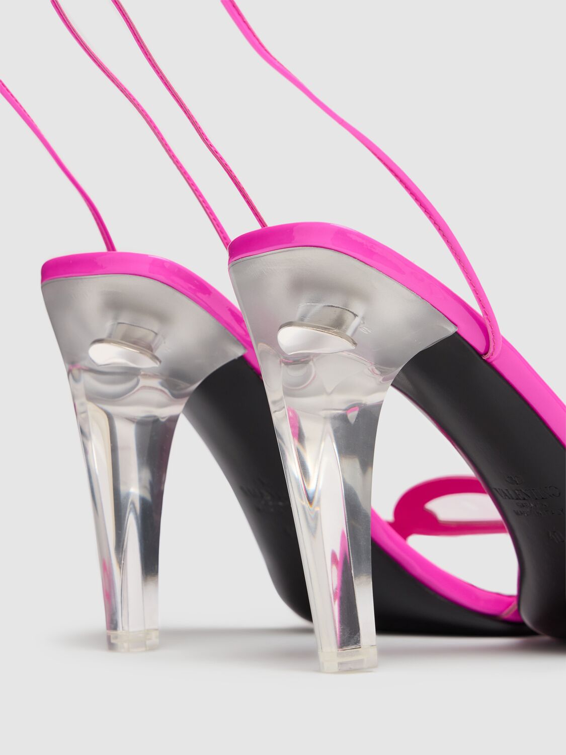 Valentino Garavani Valentino Garavani 100mm Chain 1967 patent leather sandals - Size: UK 3 Heels | Shop From The Mirage