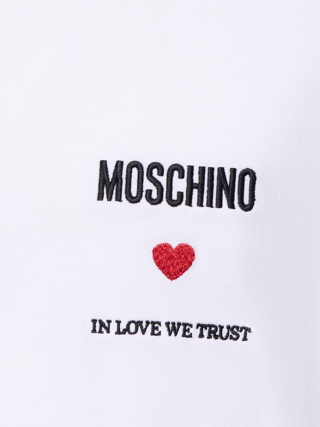 Moschino Moschino In Love We Trust cotton jersey t-shirt - Size: XS Hoodies | Shop From The Mirage