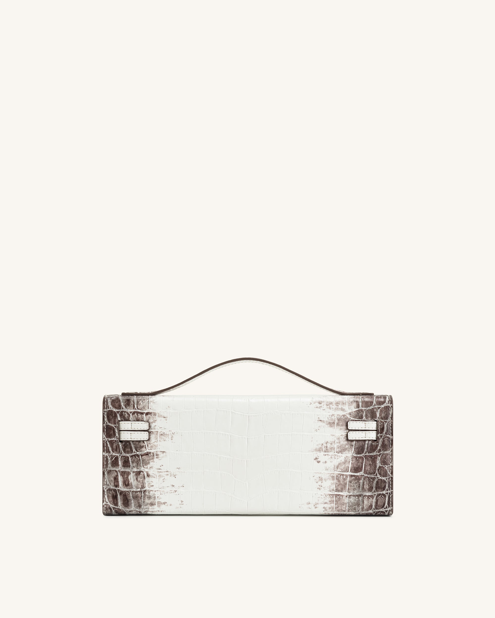 Bria Structured Top Handle Bag - Brown Canvas